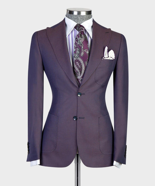 3 pieces Purple Business suit