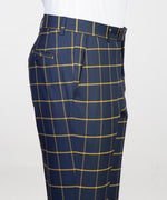 Men’s Plaid belted Suit