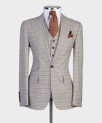 Three pieces Plaid business Suit