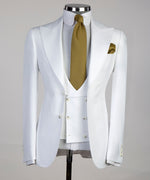 Men’s three pieces White Royal Suit