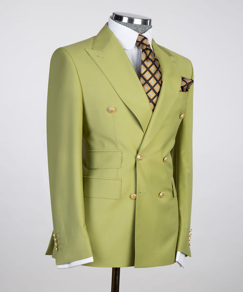 Men’s Forest Green Double Breasted Suit