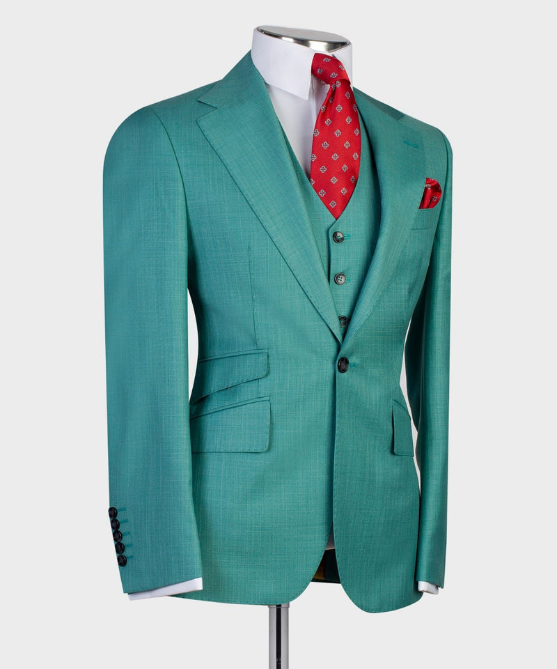 Three pieces Green Business Suit