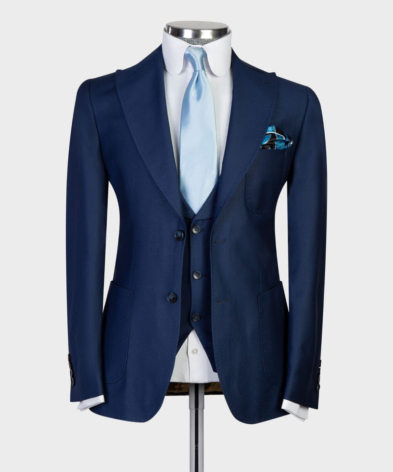 3 pieces Blue navy Suit