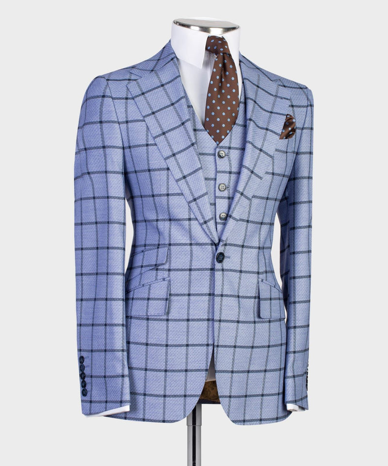 Three pieces Plaid business Suit