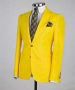 Men’s Yellow three pieces Royal Suit