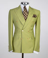 Men’s Forest Green Double Breasted Suit