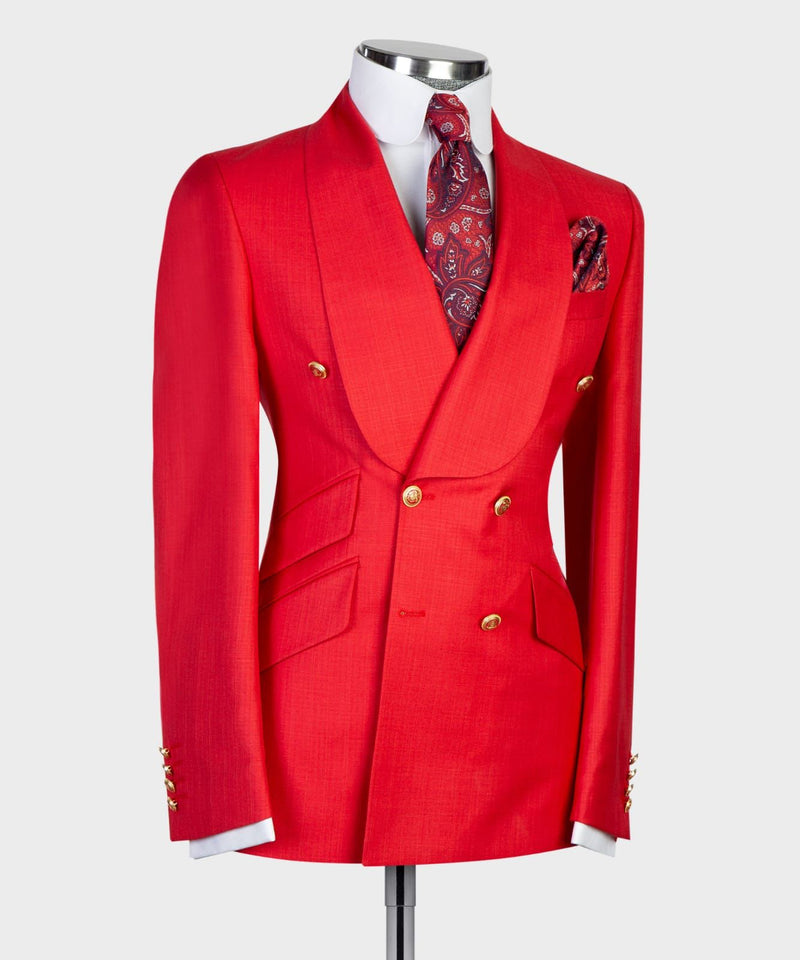 Red Double breasted Suit