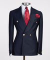 Navy Blue Double Breasted Suit