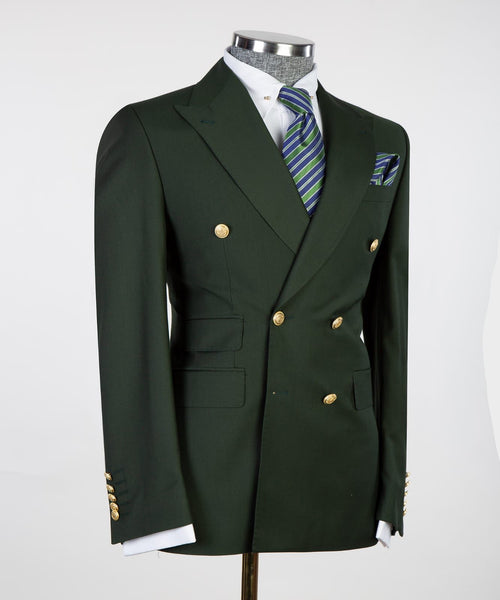 Forest Green Double breasted Suit
