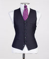 Three pieces Strip Navy Blue Suit