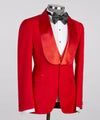 Three pieces Red Tuxedo Suit