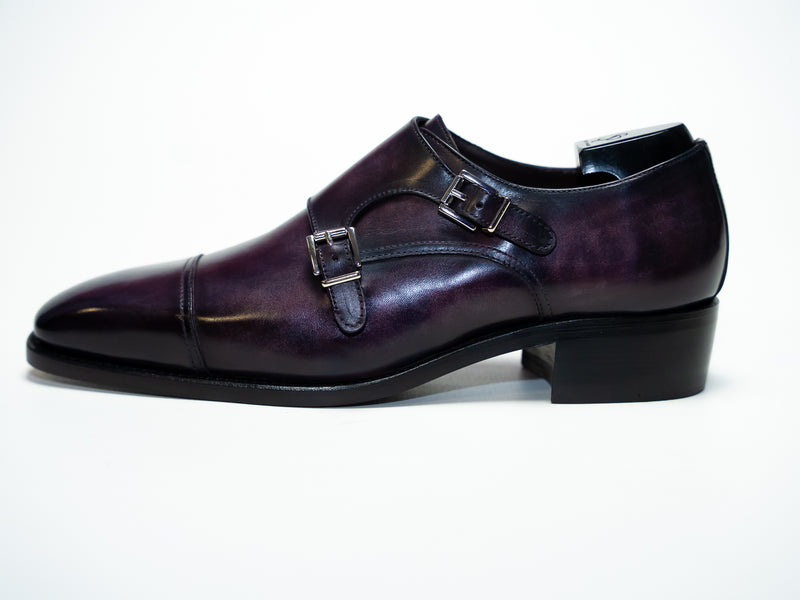 Men’s Augergine Patina Double monks