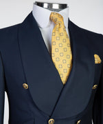 Blue Navy double breasted Suit