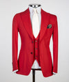 3 pieces Red business suit