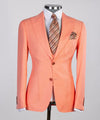 Three pieces Orange Casual Suit