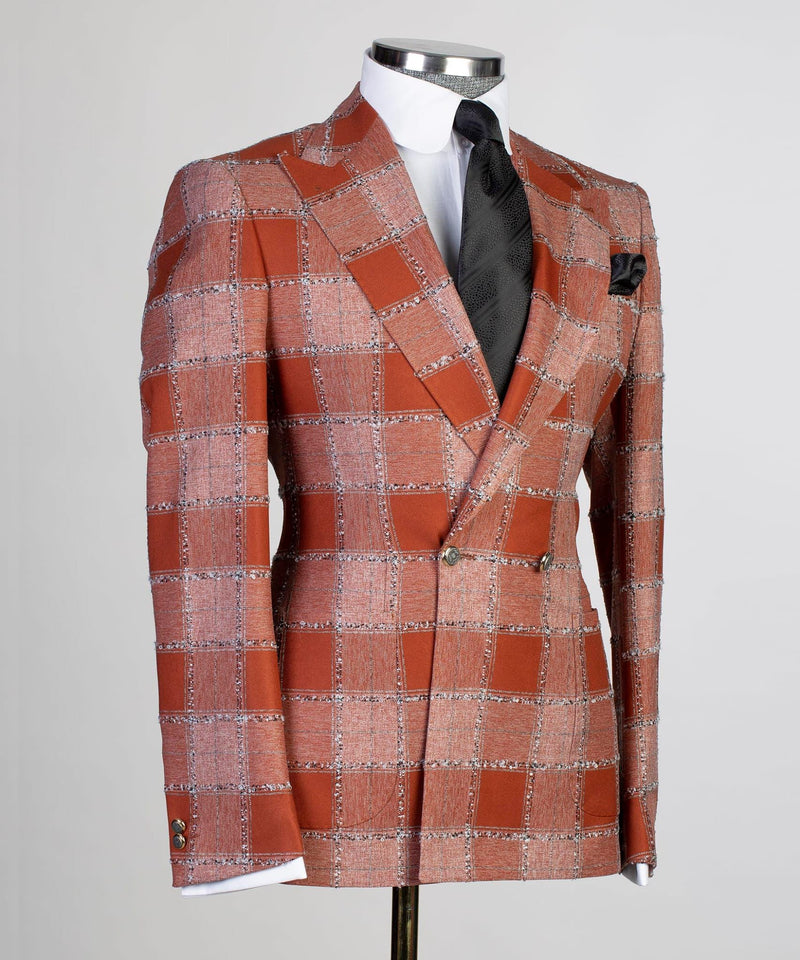 Plaid double breasted Suit