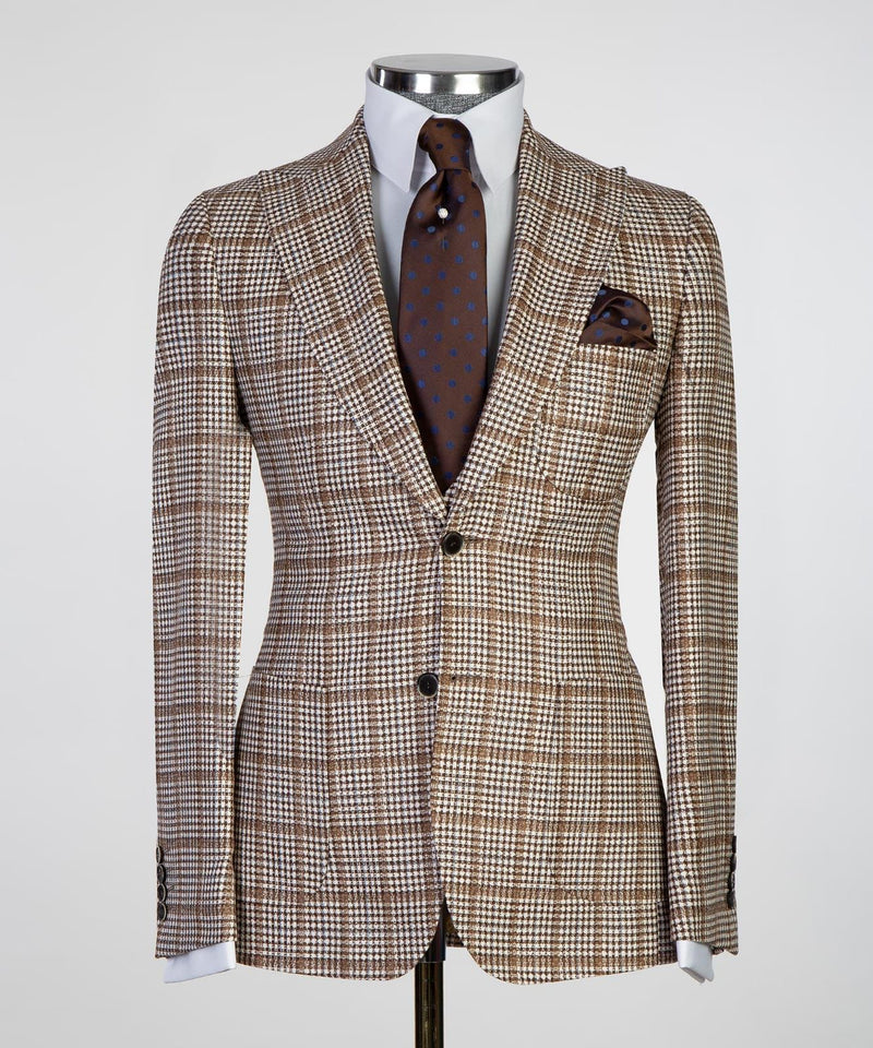 3 pieces Plaid Suit