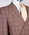 Men’s Plaid belted Suit