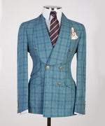 Mens Plaid Double Breasted Suit