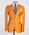 Three pieces Orange Casual Suit