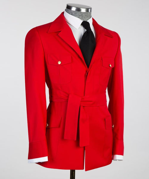Men’s Red Safari Suit