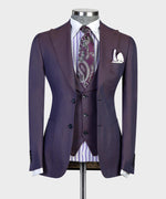 3 pieces Purple Business suit