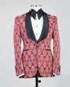 Red 3 Pieces Tuxedo suit