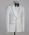 Royal White Belted Tuxedo