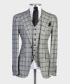 Three pieces Plaid Business Suit