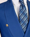 Blue Tuxedo Double Breasted Suit