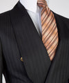 Mens Black Stripped Double Breasted Suit