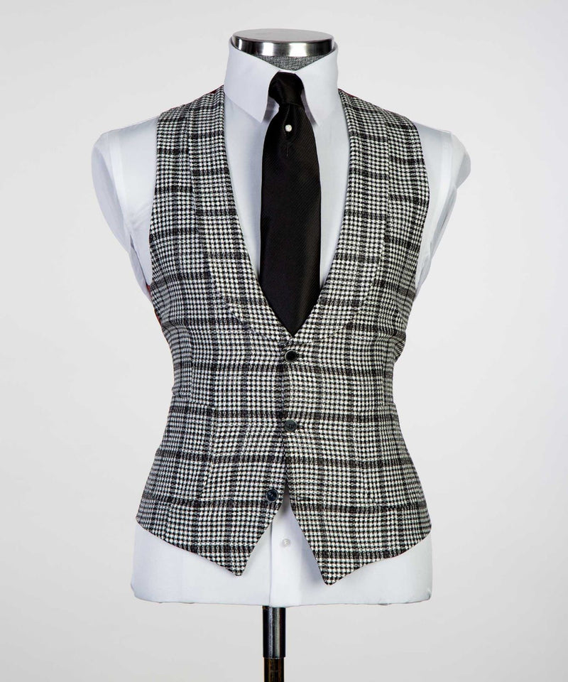 3 pieces Plaid Suit