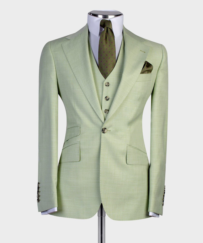 Three pieces Light Green Suit