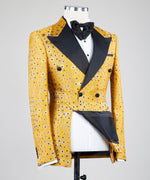 Yellow Tuxedo Double Breasted suit