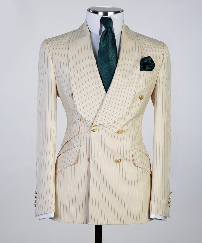 Mens Striped Double breasted Suit