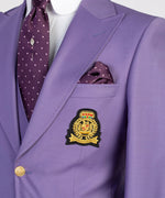 Three pieces Casual Purple Suit