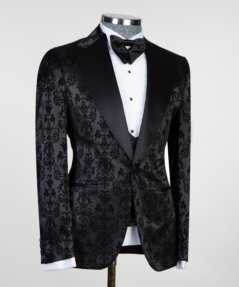 3 Pieces Black Tuxedo suit