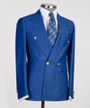 Blue Tuxedo Double Breasted Suit