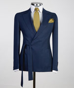 Men’s Navy  blue belted Suit