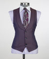 3 pieces Purple Business suit