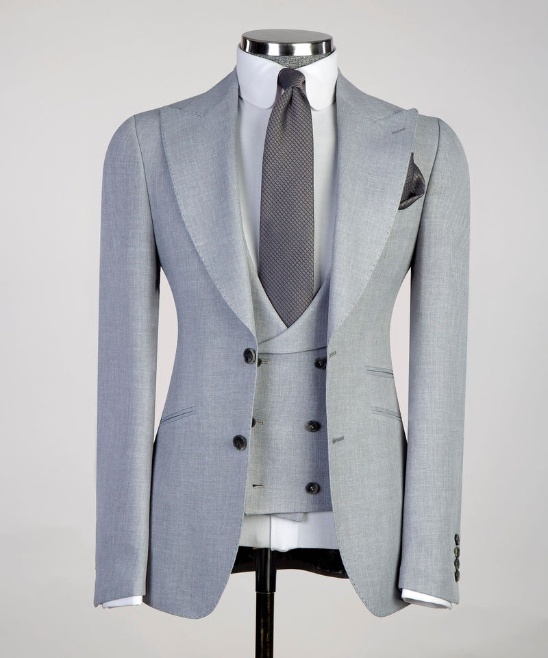 Men’s Three pieces Gray Royal Suit