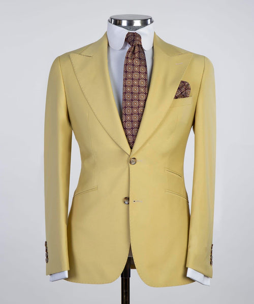 Three pieces Yellow Business Suit