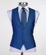 3 pieces Blue Business Suit