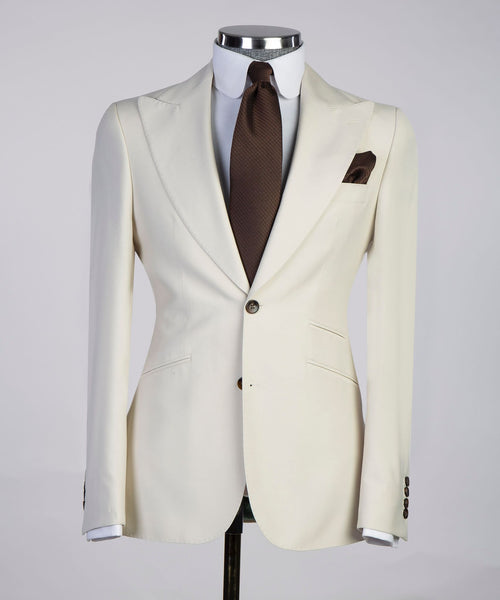 Men’s Three pieces Cream Royal Suit