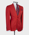 Three pieces Red Business Suit