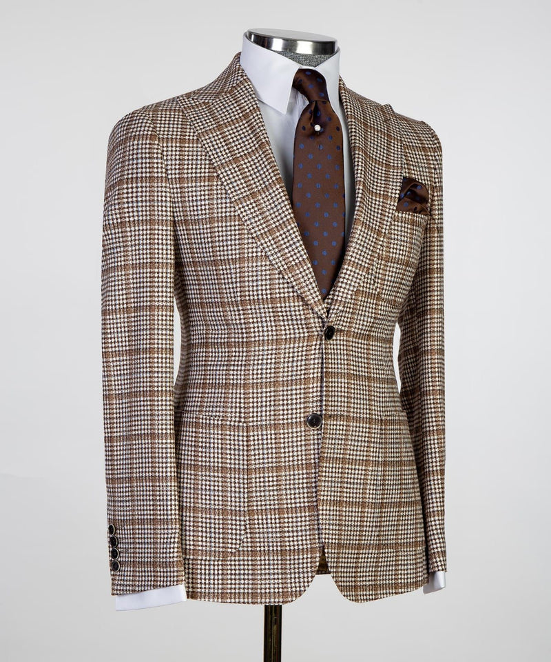 3 pieces Plaid Suit