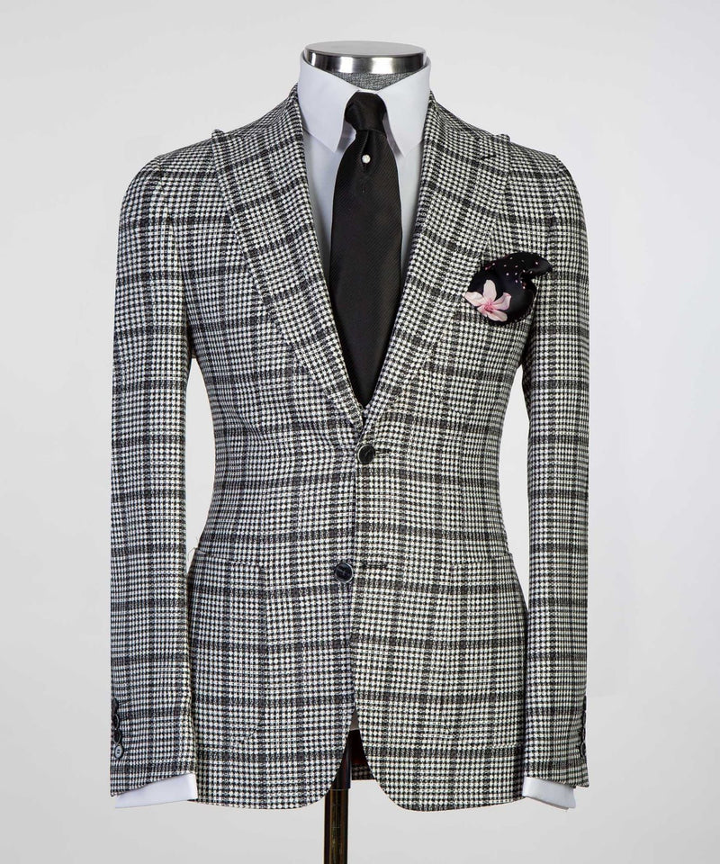 3 pieces Plaid Suit