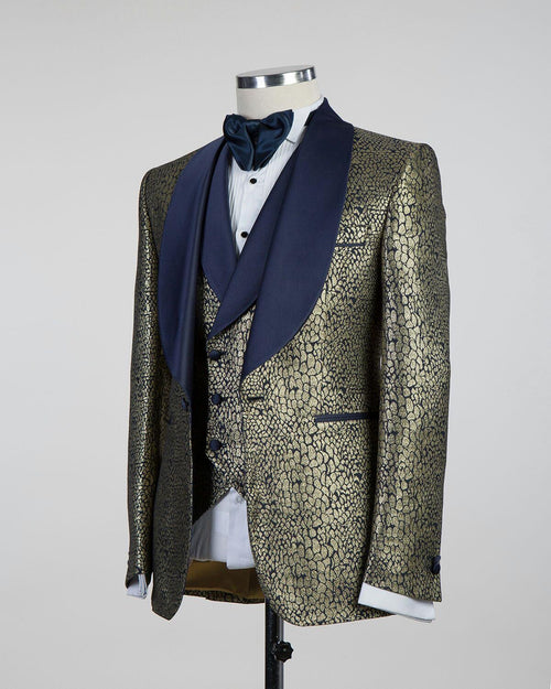 Gold and Blue Tuxedo