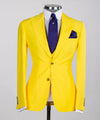 Three pieces Yellow Casual Suit