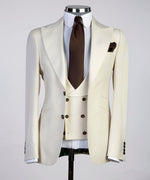 Men’s Three pieces Cream Royal Suit